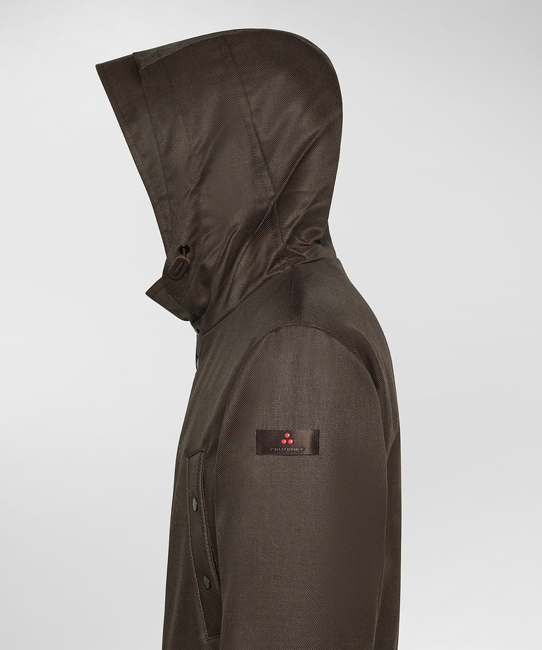 Performance wool drill and cordura jacket