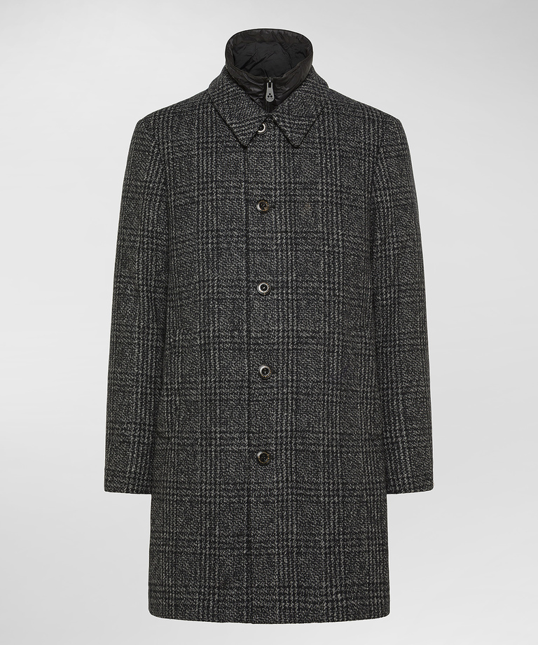 Chequered cloth coat with detachable vest - Men's Preview | Peuterey
