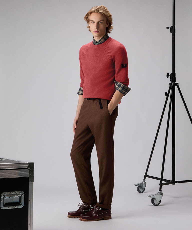 Stranded wool blend sweater - Men's Preview | Peuterey