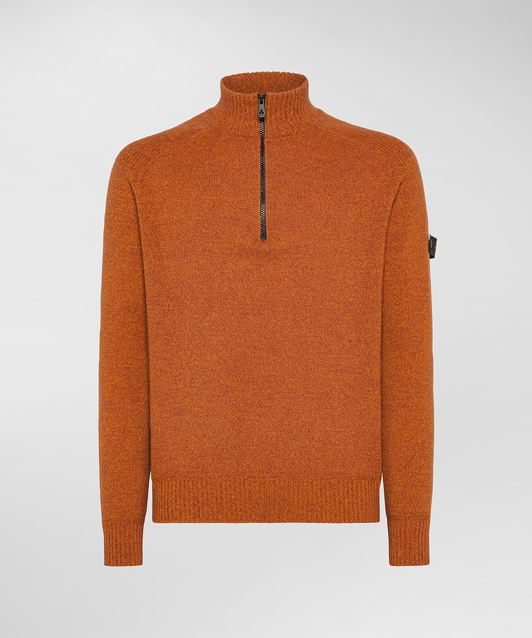 Stranded wool half-zip sweater - Men's Preview | Peuterey
