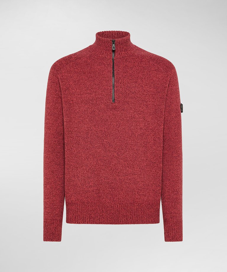 Stranded wool half-zip sweater - Men's Preview | Peuterey