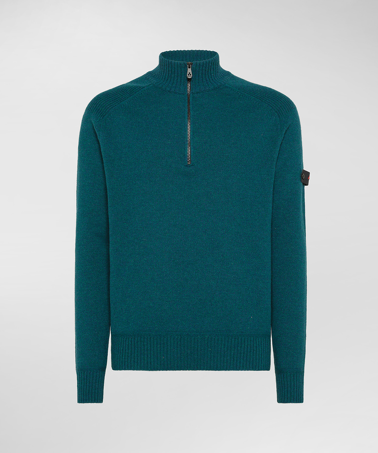 Stranded wool half-zip sweater - Men's Preview | Peuterey