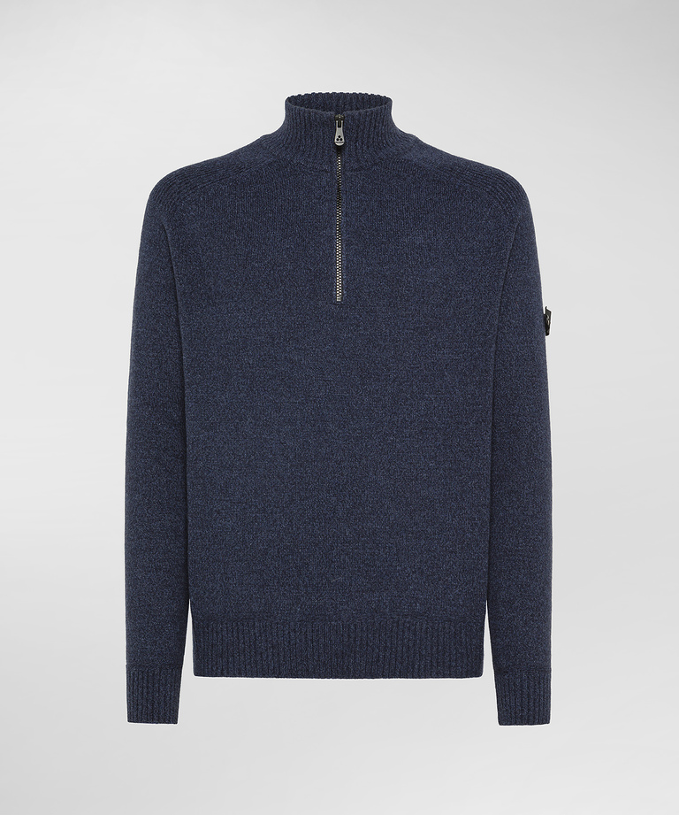 Stranded wool half-zip sweater - Men's Preview | Peuterey