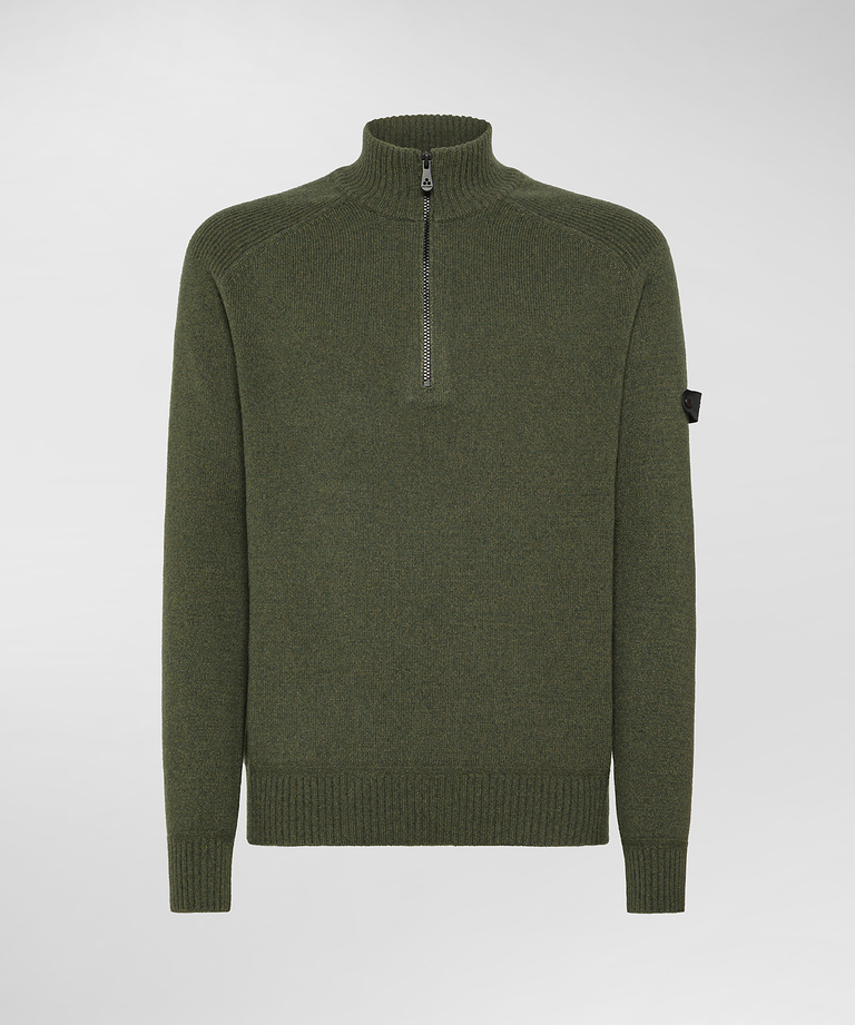 Stranded wool half-zip sweater - Men's Preview | Peuterey