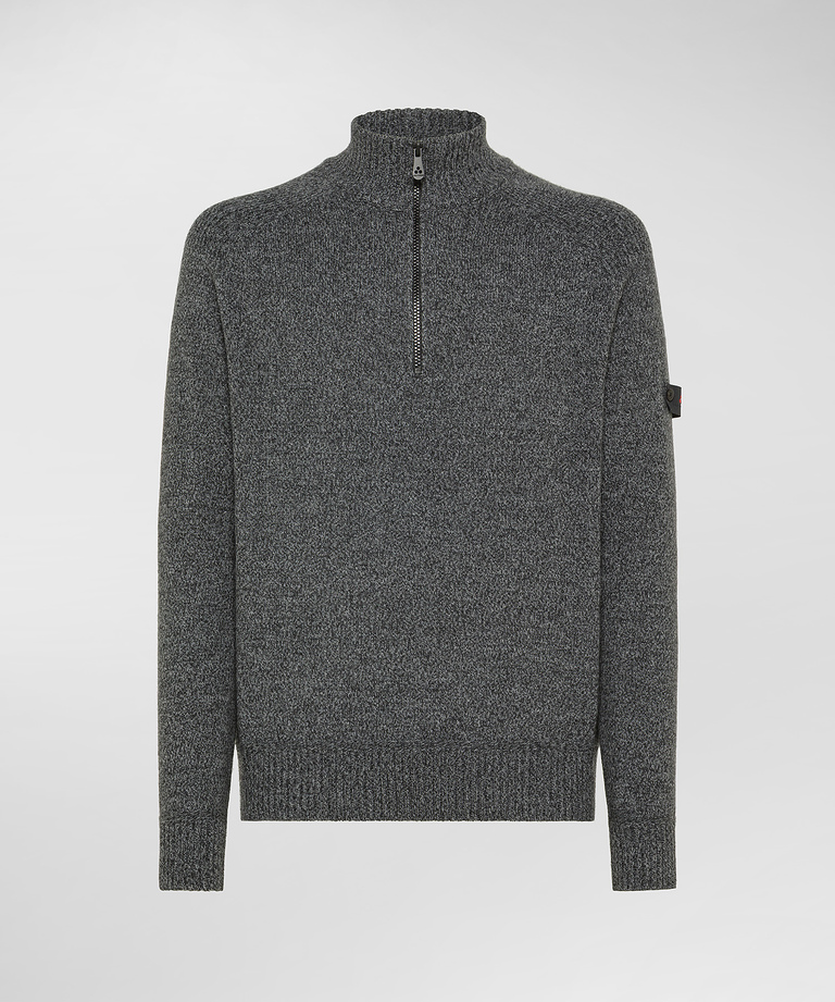 Stranded wool half-zip sweater - Men's Preview | Peuterey