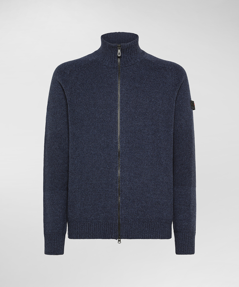 Maglia con zip in lana mouliné - Uomo | Peuterey