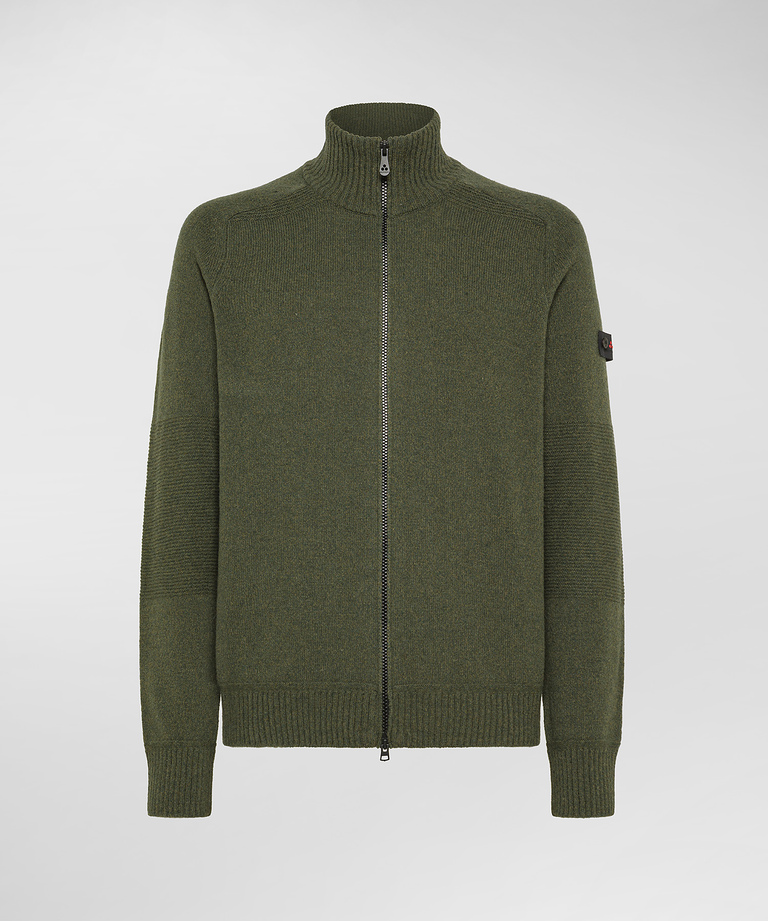 Maglia con zip in lana mouliné - Uomo | Peuterey