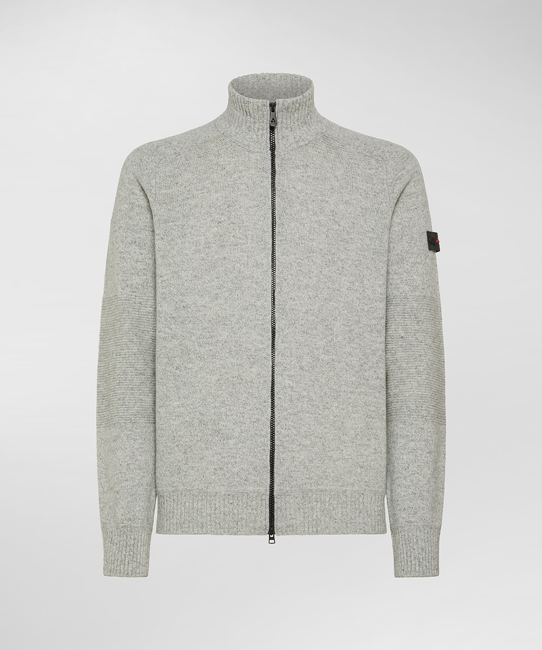 Maglia con zip in lana mouliné - Uomo | Peuterey