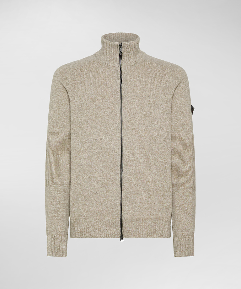 Maglia con zip in lana mouliné - Uomo | Peuterey