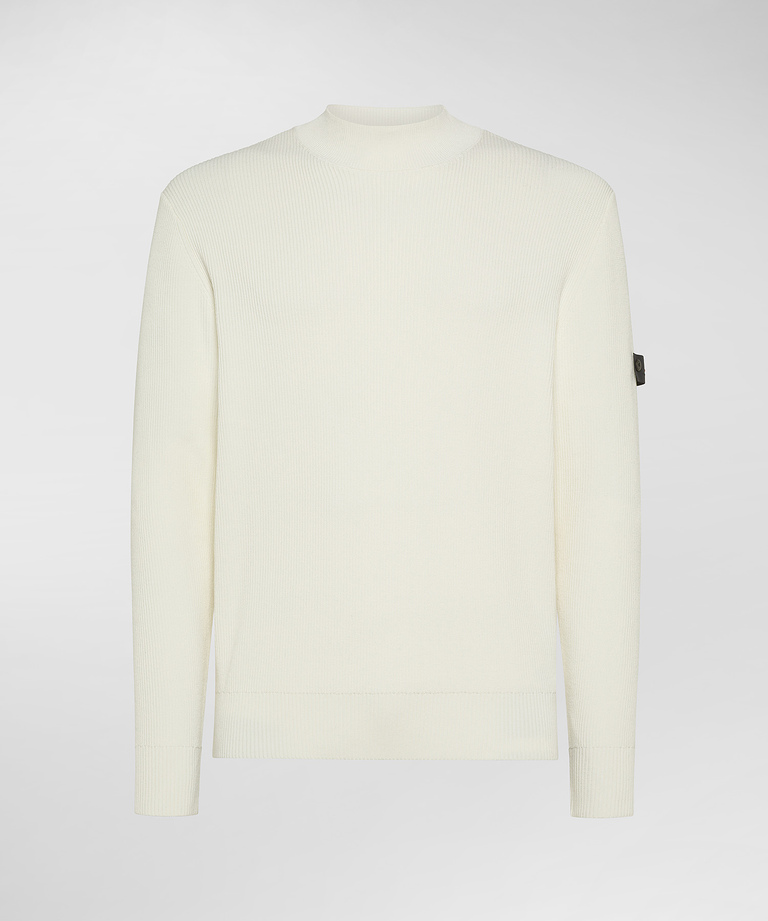 English knit cotton mock-collar sweater - Men's Preview | Peuterey