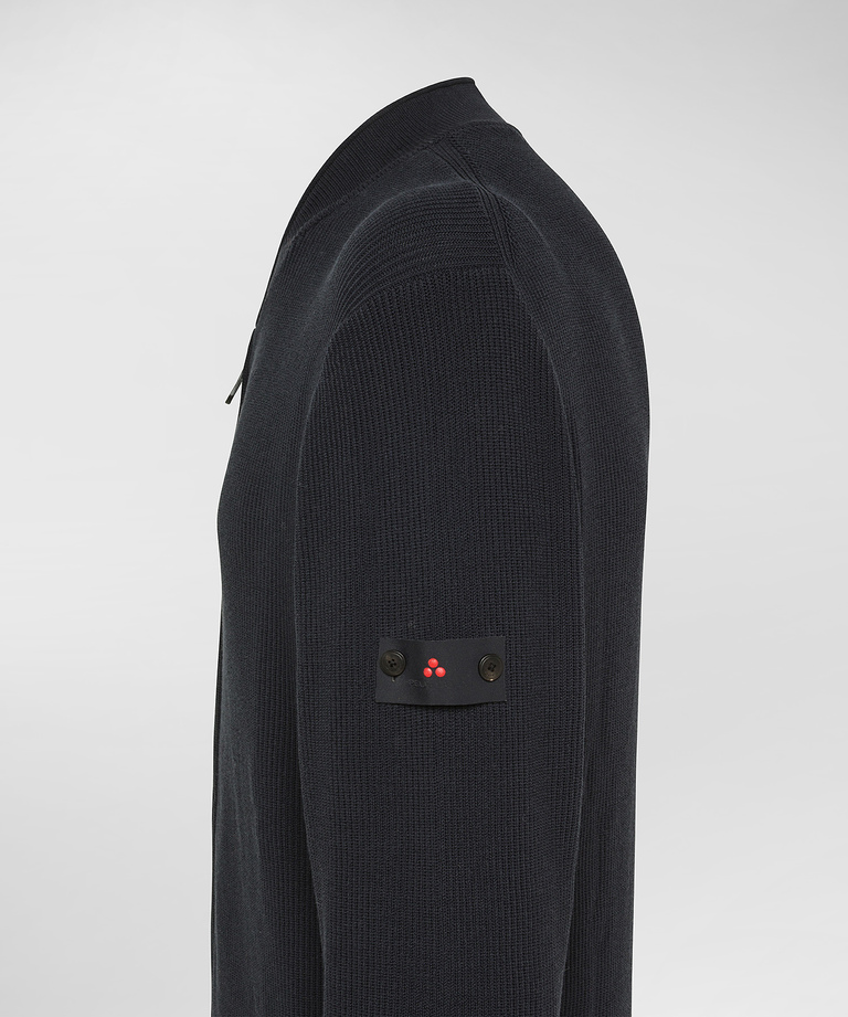 Cotton sweater with zip