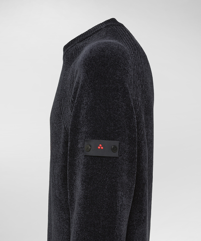 Shaved chenille sweater
