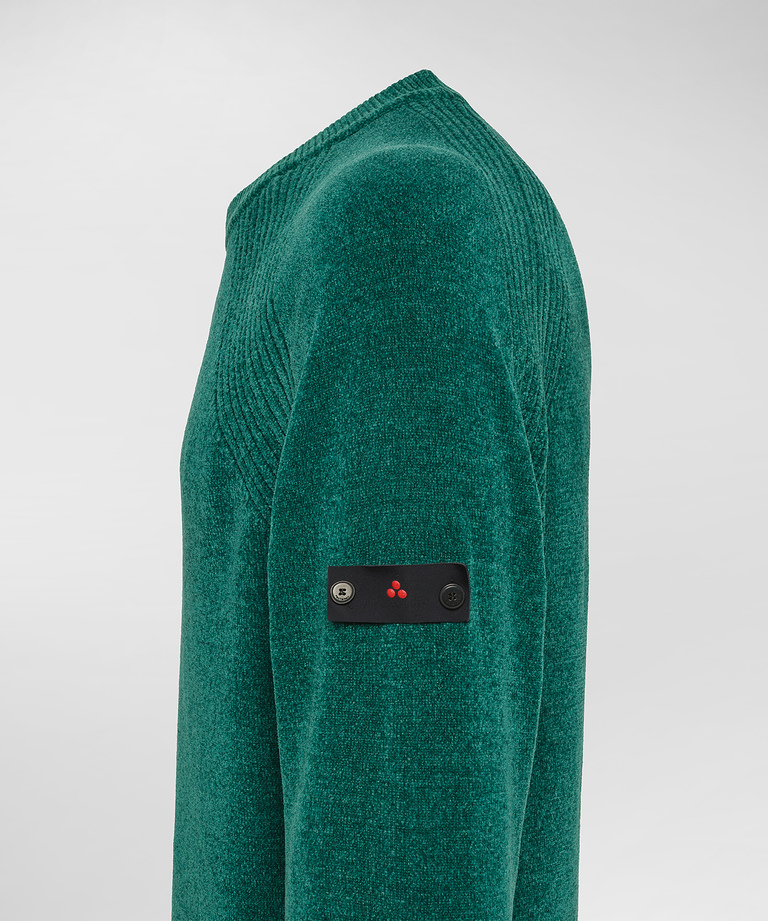 Shaved chenille sweater