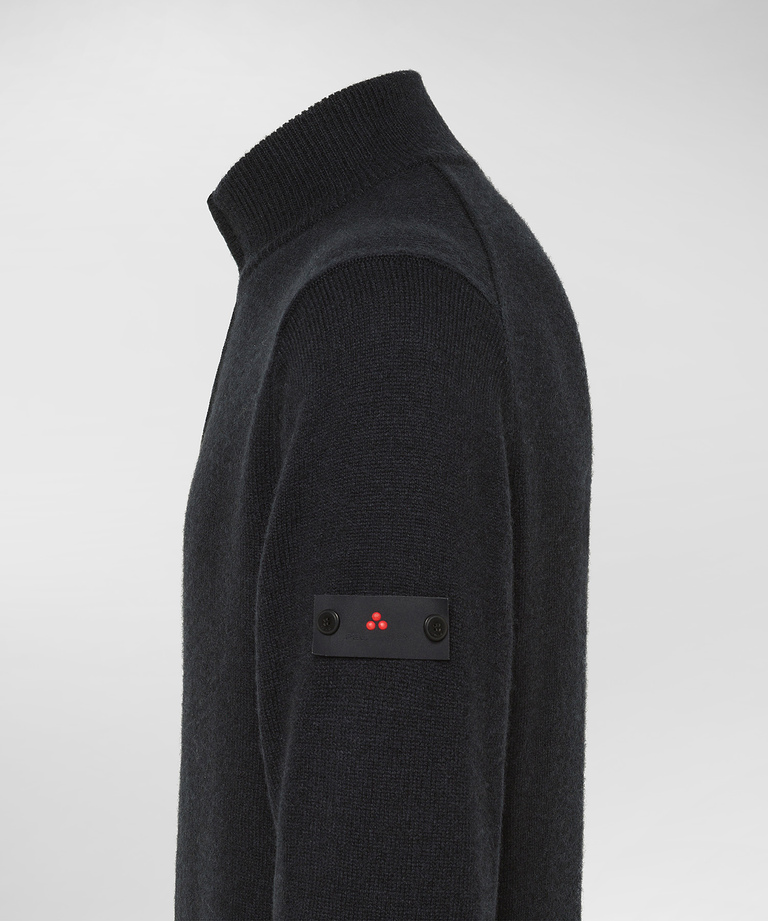 Yak wool half-zip sweater