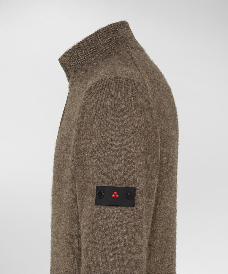 Yak wool half-zip sweater