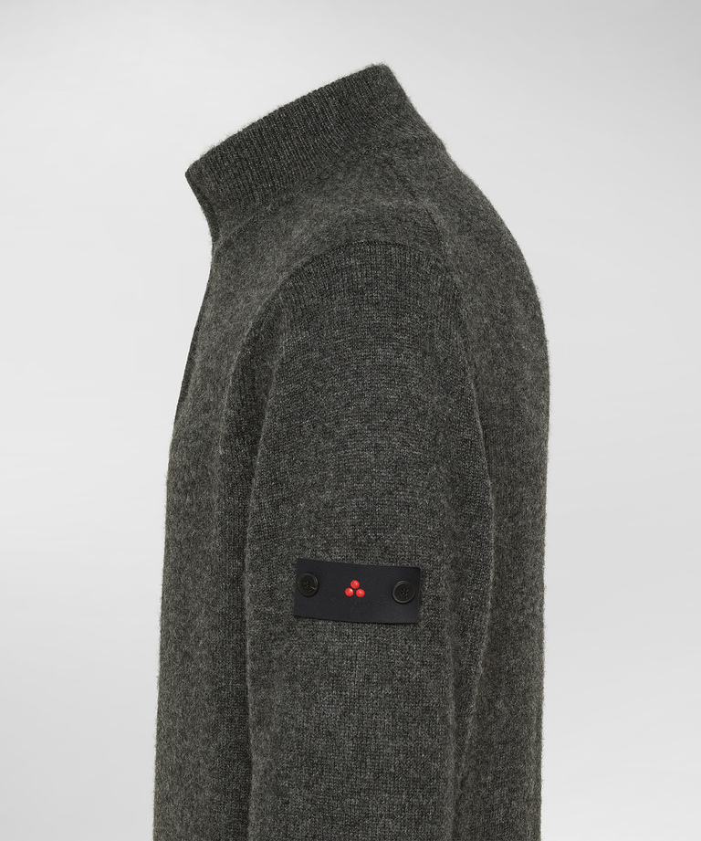 Yak wool half-zip sweater