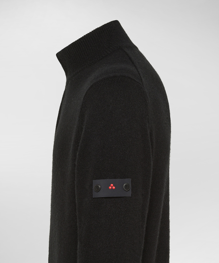 Yak wool half-zip sweater