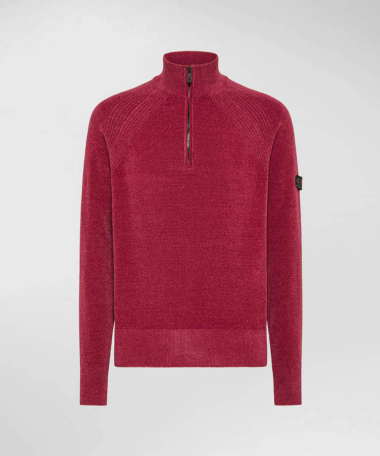 Shaved chenille half-zip sweater - Men's Preview | Peuterey
