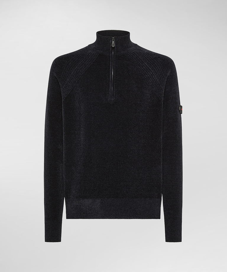 Shaved chenille half-zip sweater - Men's Preview | Peuterey