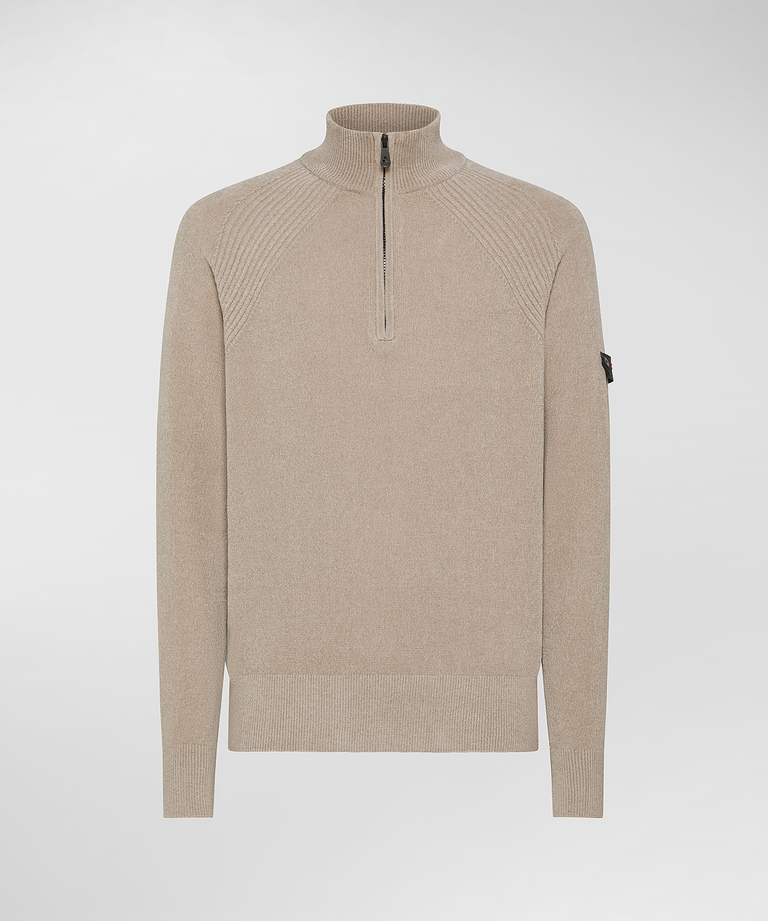 Shaved chenille half-zip sweater - Men's Preview | Peuterey
