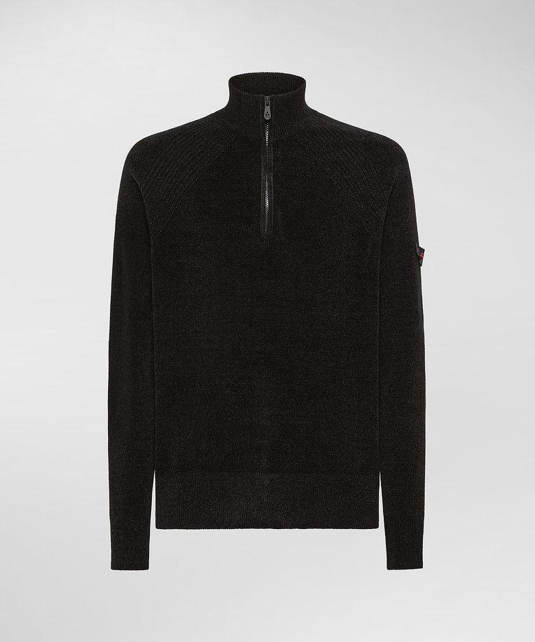 Shaved chenille half-zip sweater - Men's Preview | Peuterey