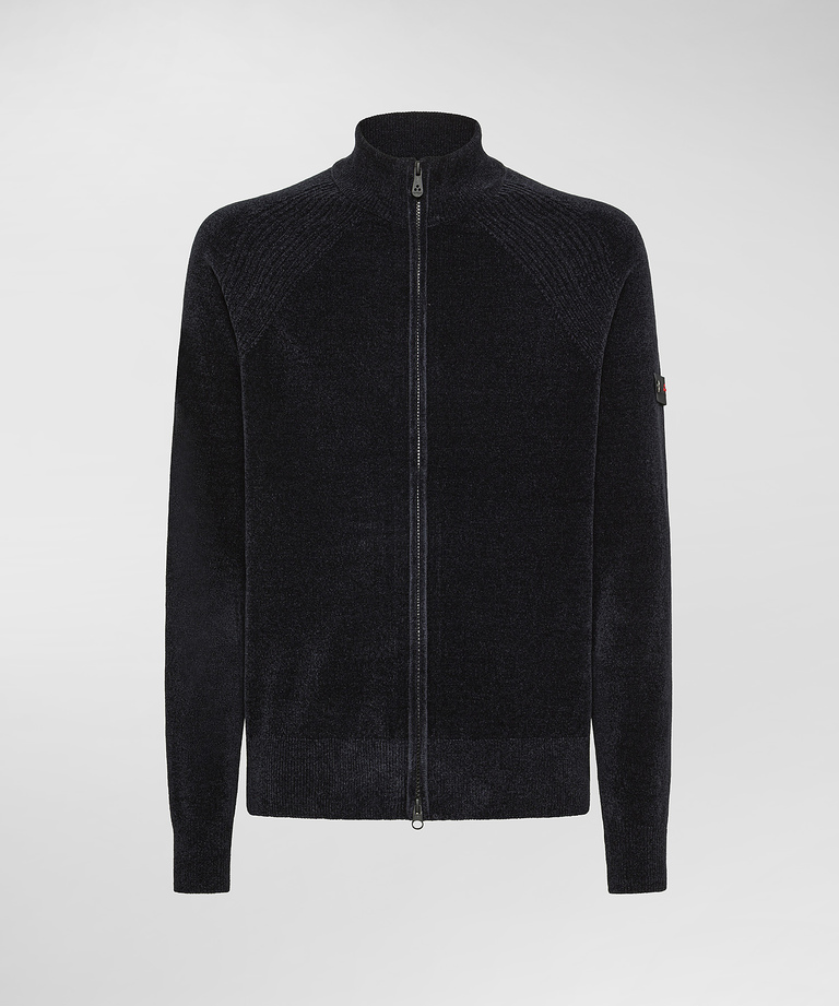 Shaved chenille sweater with zip - Men's Preview | Peuterey