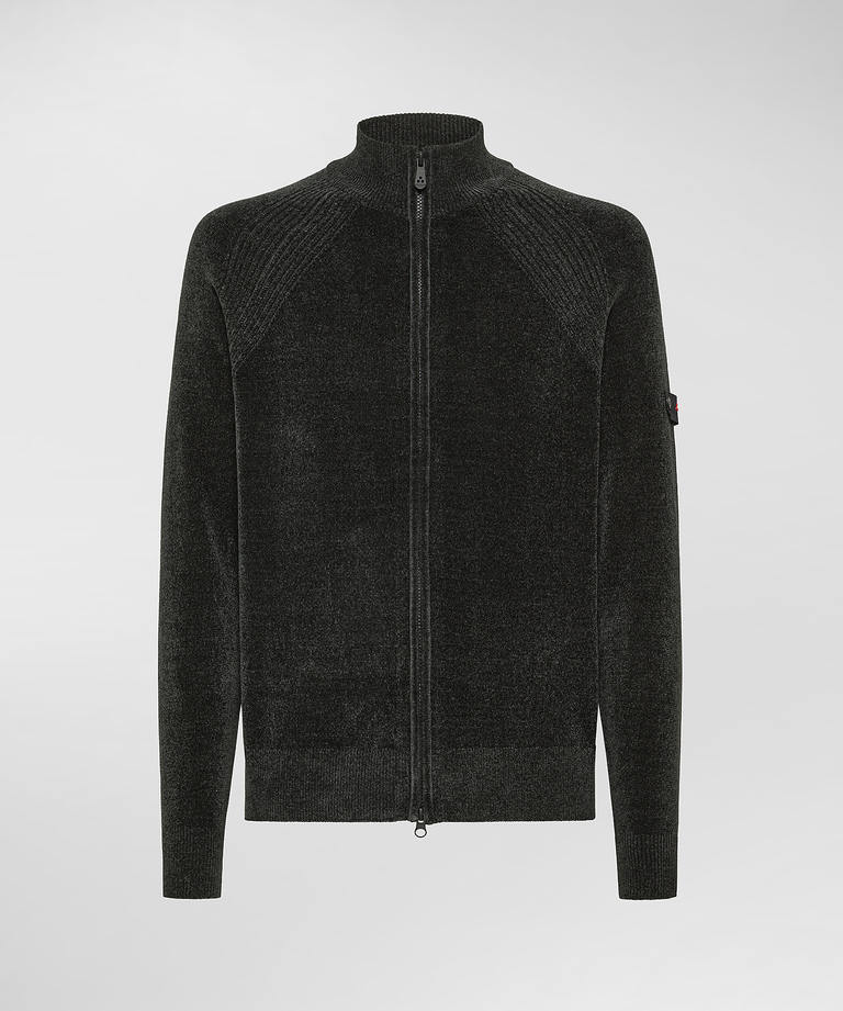 Shaved chenille sweater with zip - Men's Preview | Peuterey