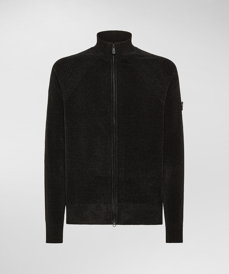 Shaved chenille sweater with zip - Men's Preview | Peuterey
