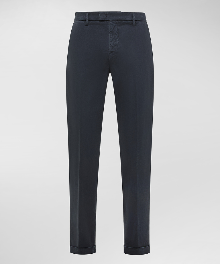 Cotton modal gabardine trousers - Men's Preview | Peuterey