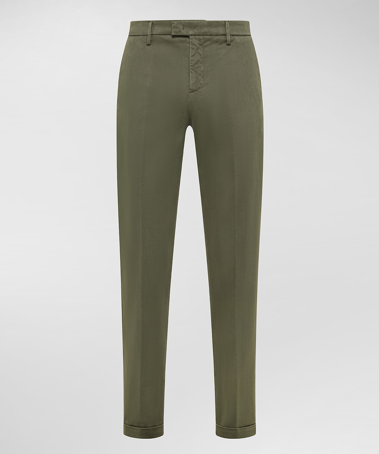 Cotton modal gabardine trousers - Men's Preview | Peuterey