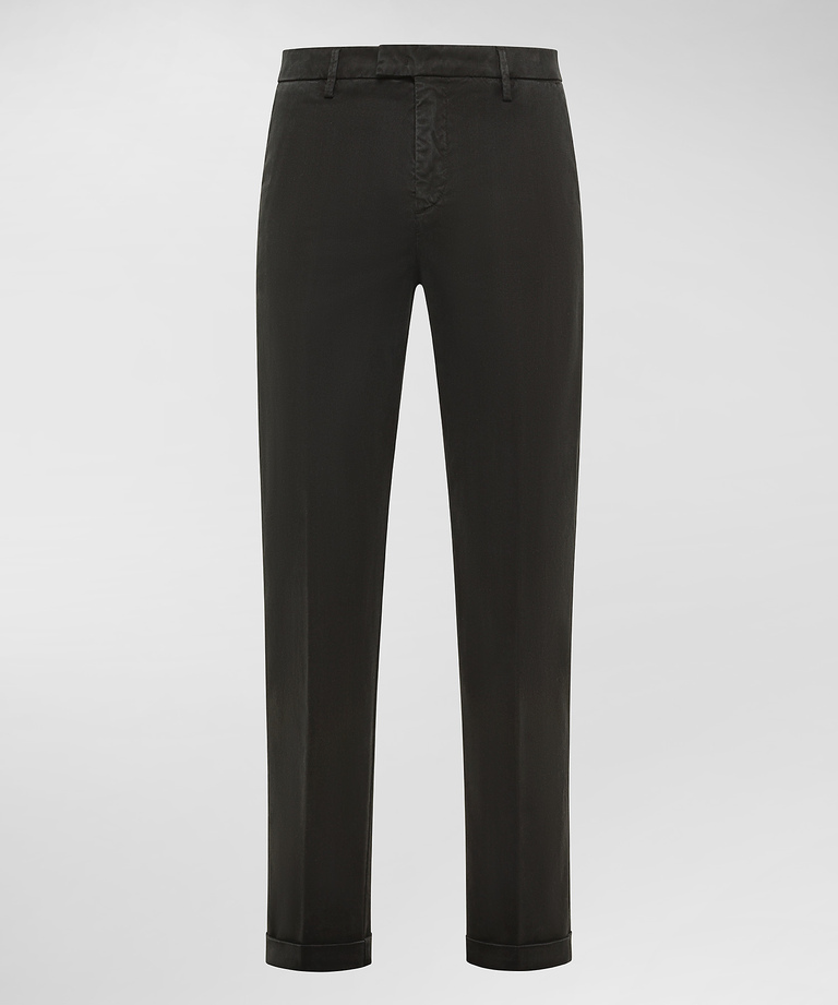 Cotton modal gabardine trousers - Men's Preview | Peuterey