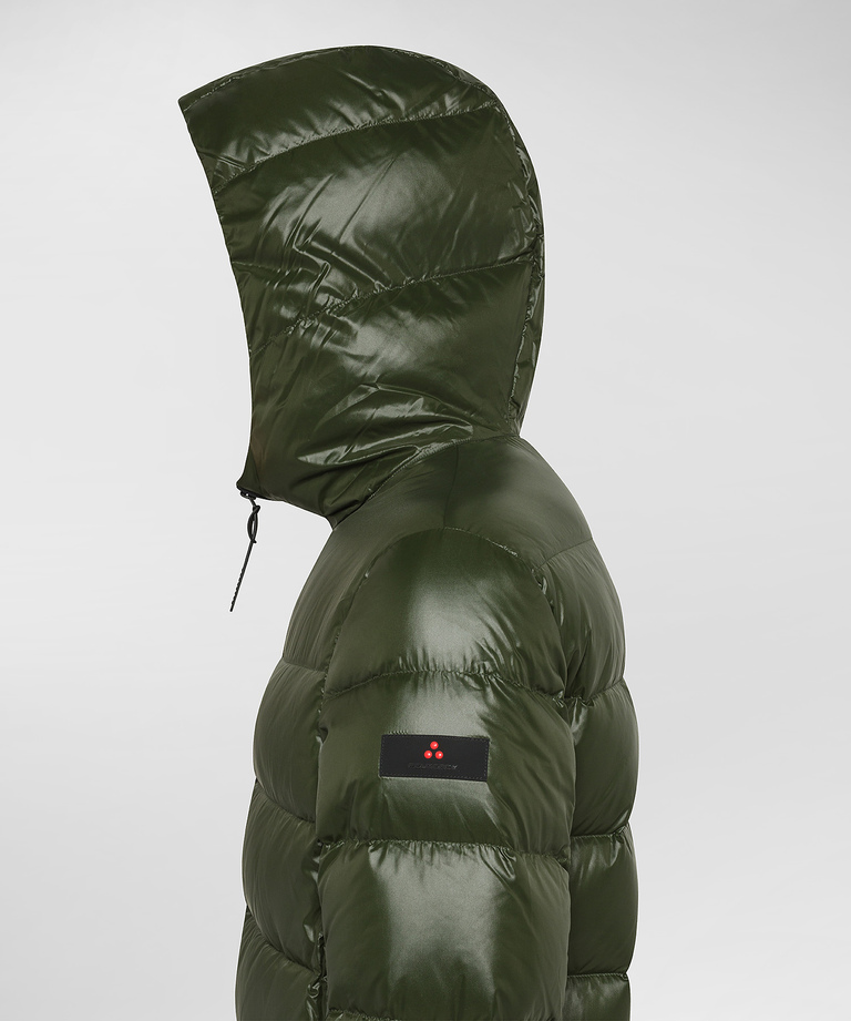 Shiny nylon down jacket