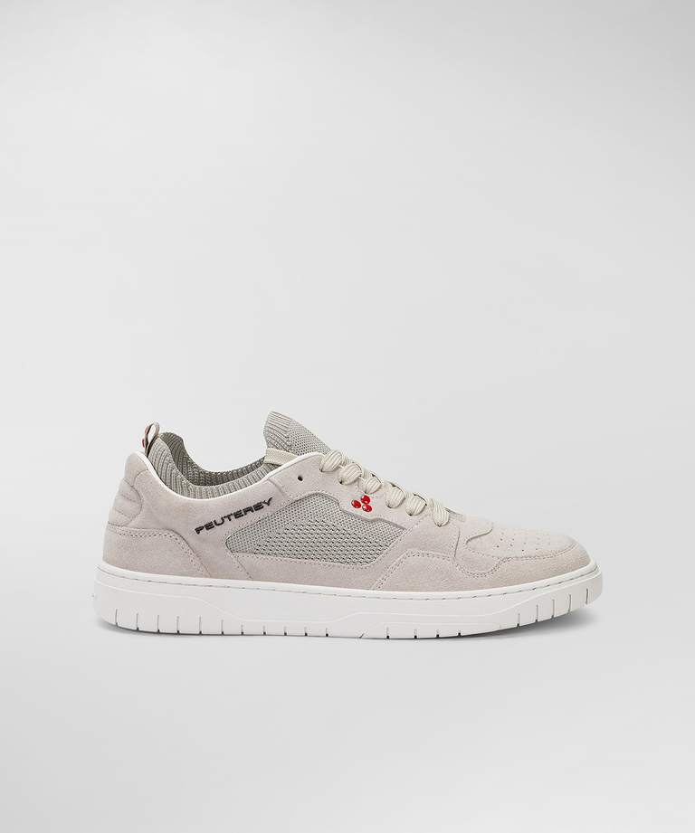 Suede and technical jersey sneakers - Leather Sneakers & loafers | Peuterey