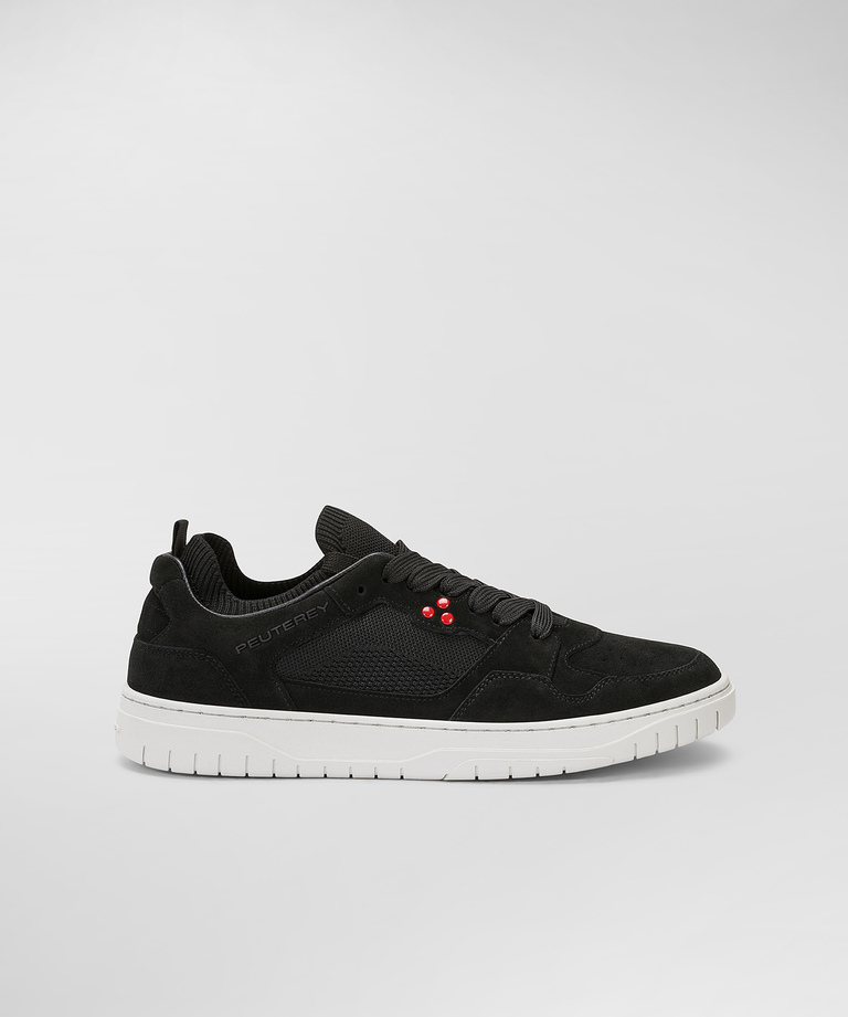 Suede and technical jersey sneakers - Leather Sneakers & loafers | Peuterey