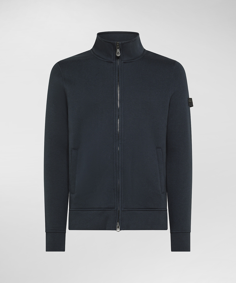 Sweatshirt with stand-up collar and full zip - Men's Preview | Peuterey