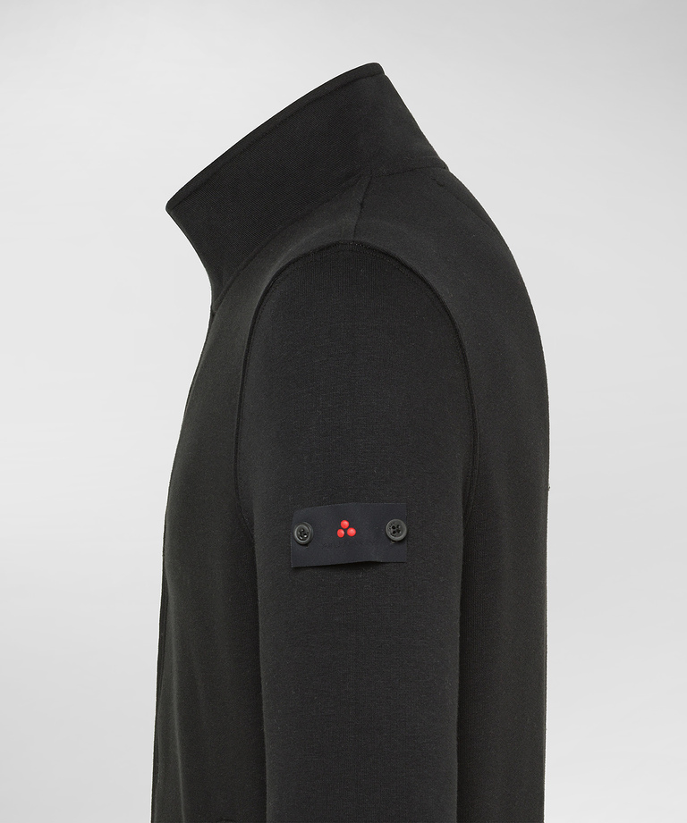 Sweatshirt mit Stehkragen und durchgehendem Reißverschluss