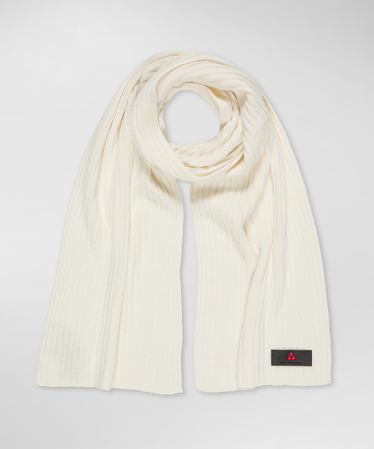 Ribbed wool and cashmere scarf - Winter accessories for Women | Peuterey