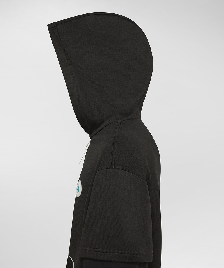 Dual-fabric sweatshirt