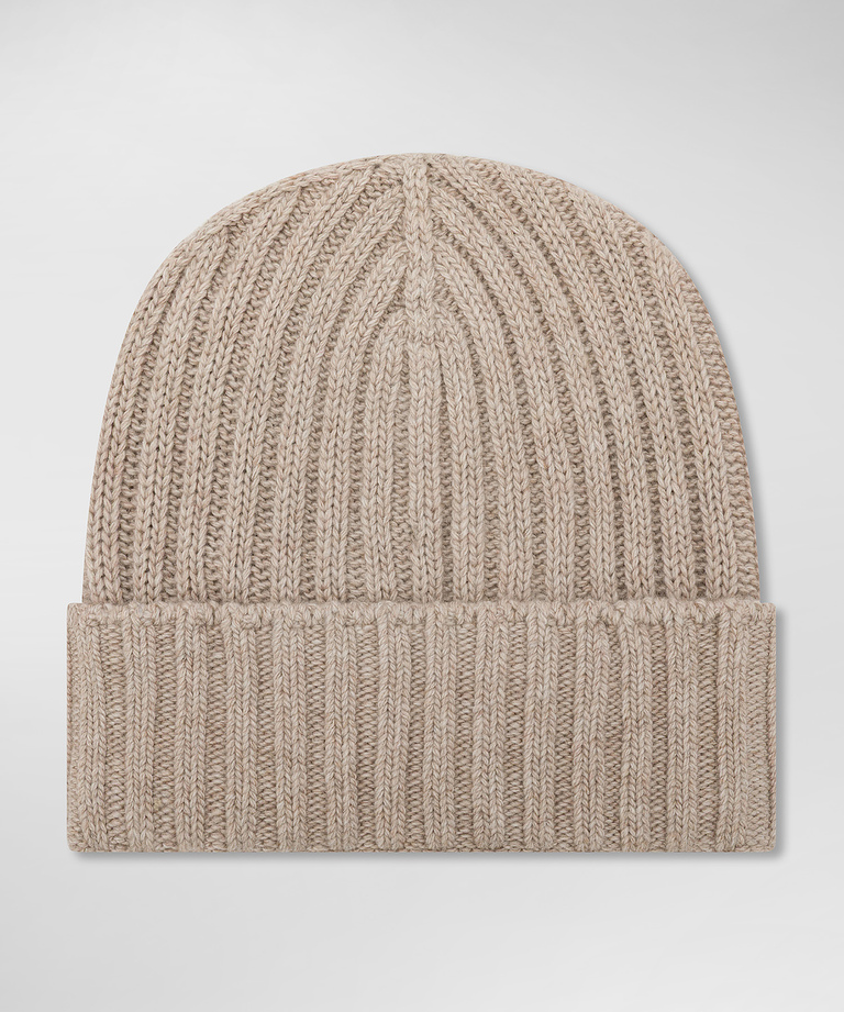 Ribbed cashmere blend hat