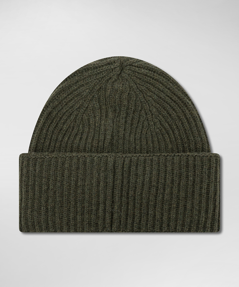 Ribbed cashmere blend hat