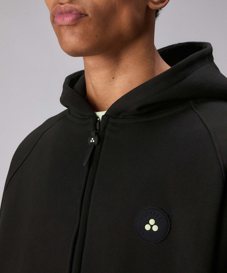 Felpa in cotone con zip