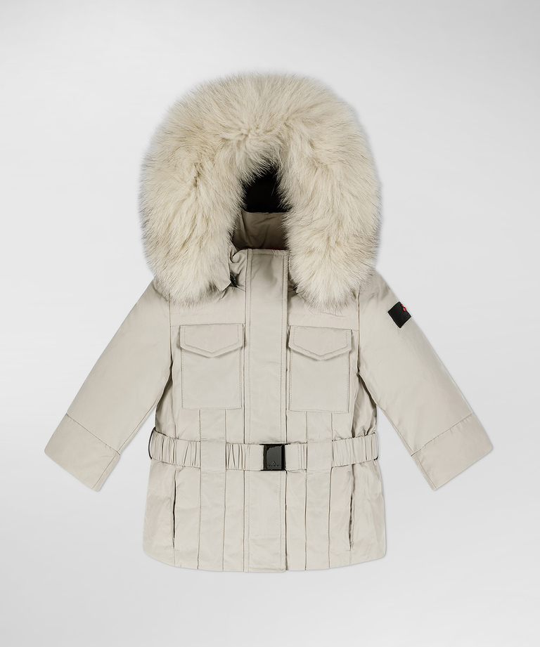 Taffeta jacket with fur collar  - Baby Clothing | Peuterey