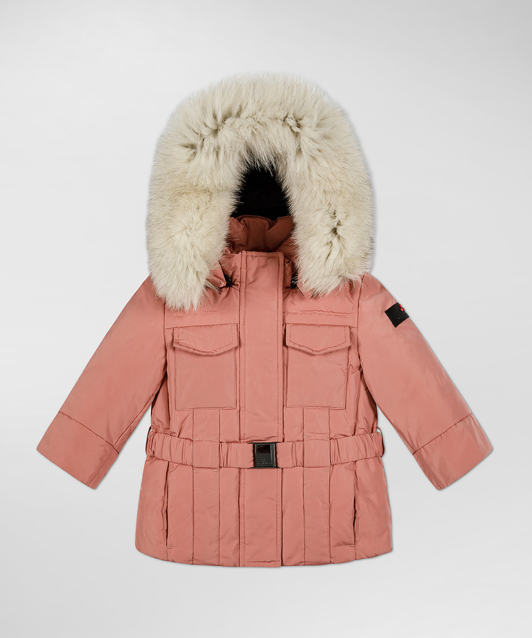 Taffeta jacket with fur collar  - sale kid | Peuterey