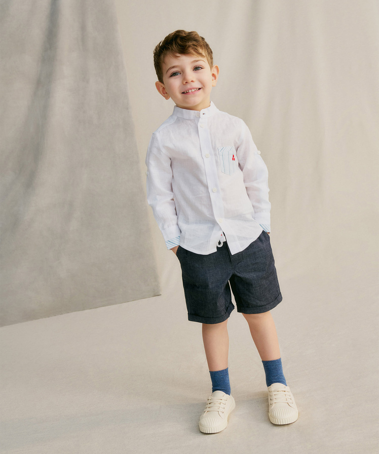 Camicia con taschino fantasia rigata - Abbigliamento Baby 12 Mesi 8 Anni | Peuterey