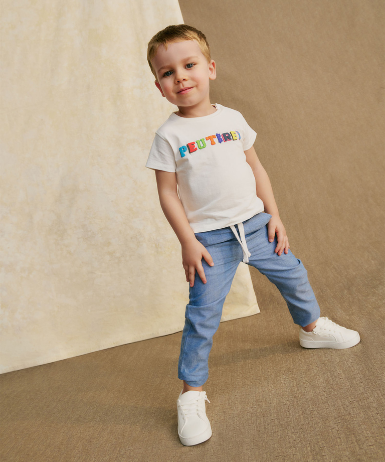 T-Shirt mit mehrfarbigem Schriftzug - Babykleidung 12 Monate bis 8 Jahre | Peuterey