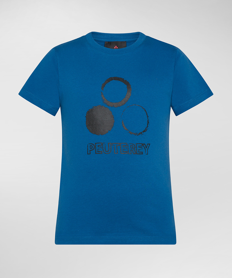 T-shirt with printed logo on the front - Kids Outerwear | Peuterey