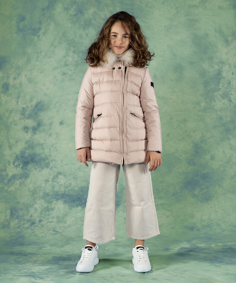 Slim down jacket with fur - Kids Outerwear | Peuterey