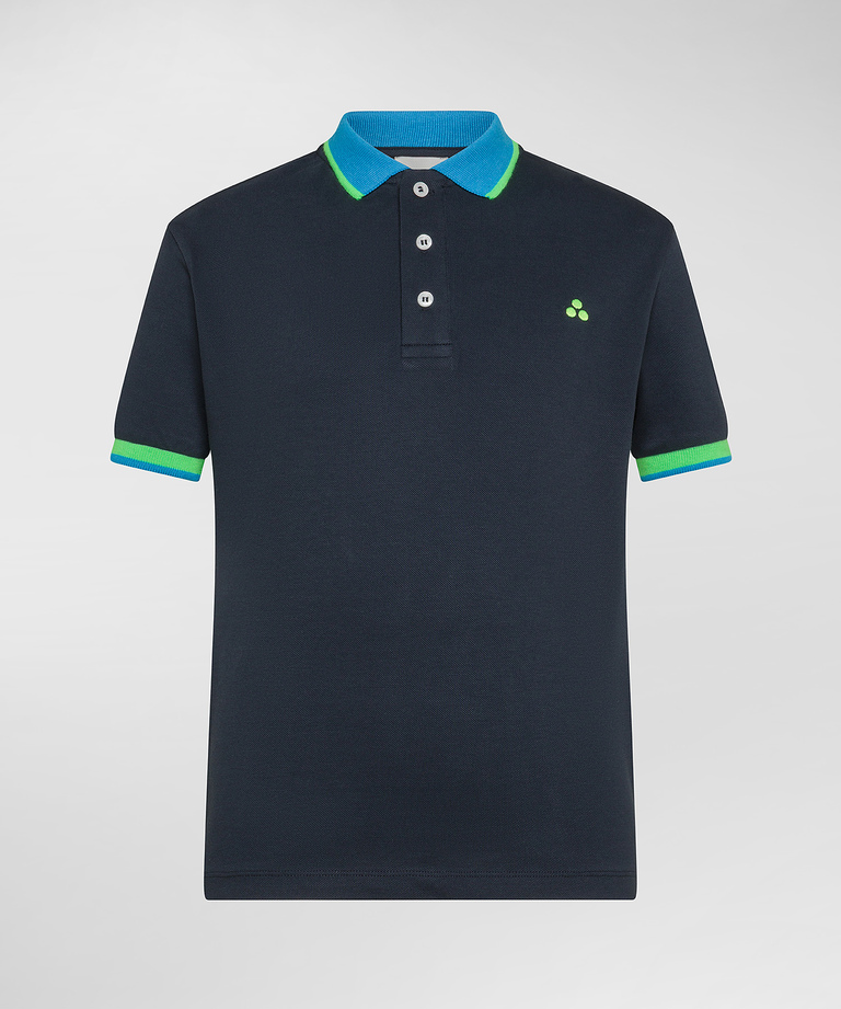 Pique polo shirt with fluorescent details - KIDS & TEENS Clothing | Peuterey