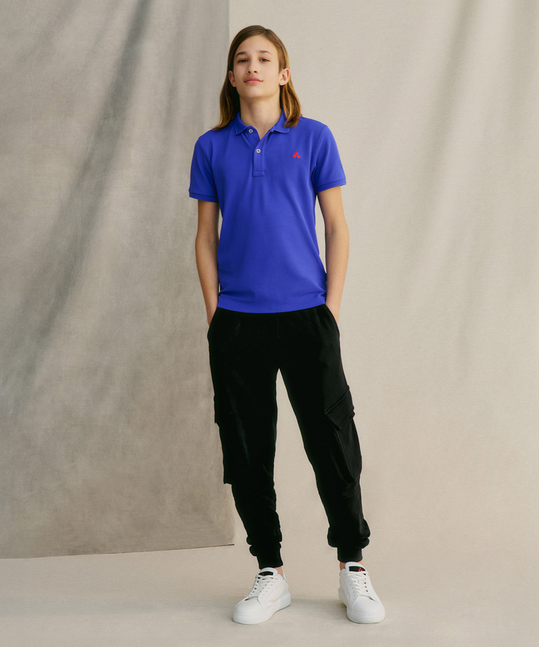 Stretch nylon pique polo shirt - Boys' and Teens' Clothing | Peuterey