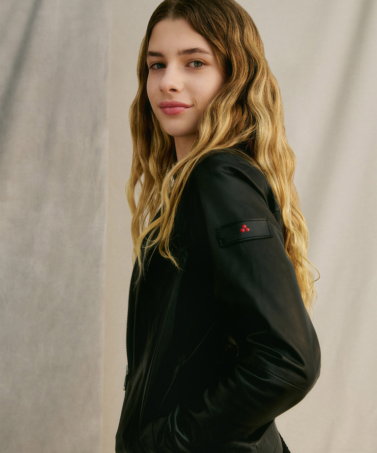 Bikerjacke aus Leder - Jacken und Daunenjacken für Mädchen | Peuterey